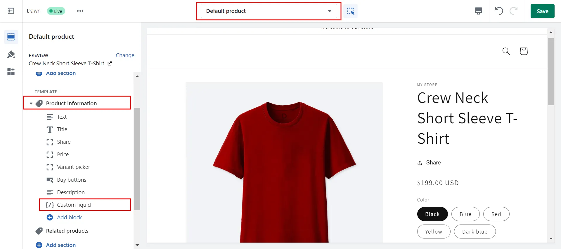 How to put custom field on Shopify product