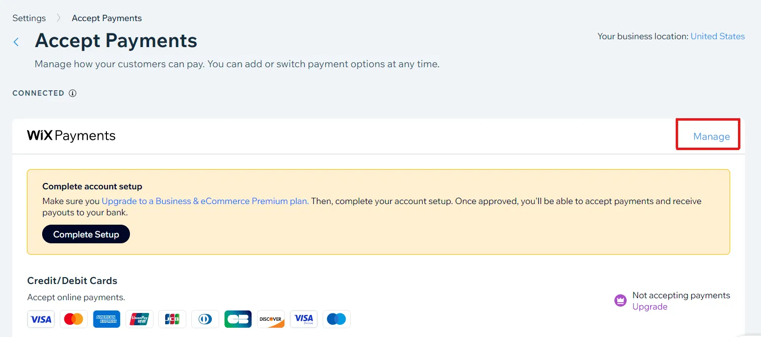 how to accept payments on wix