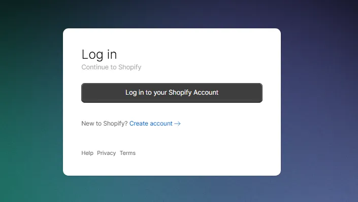 shopify-login-page