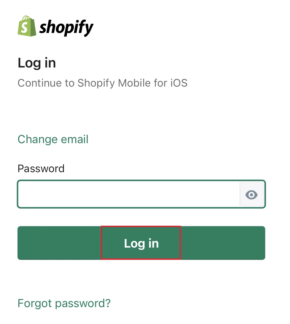 Login to Shopify app