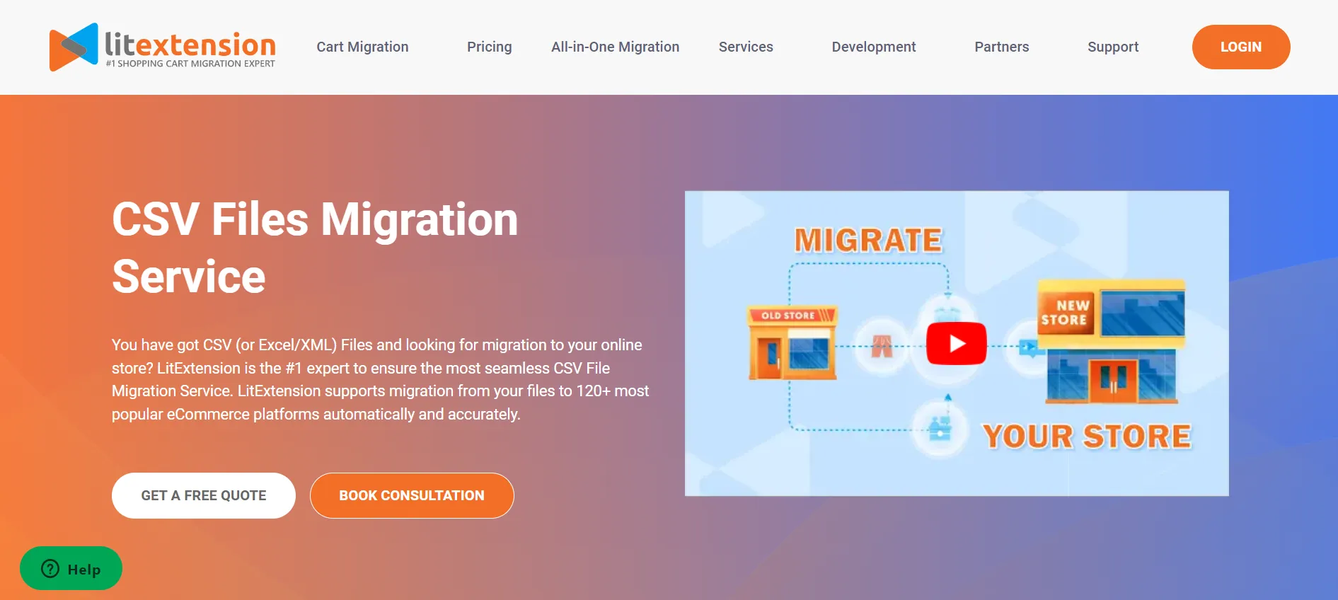 Shopify CSV Files Migration Service