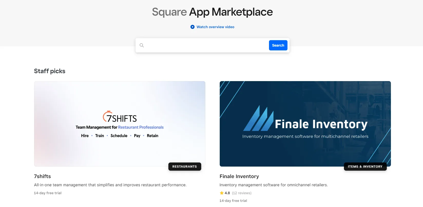 Square App Marketplace