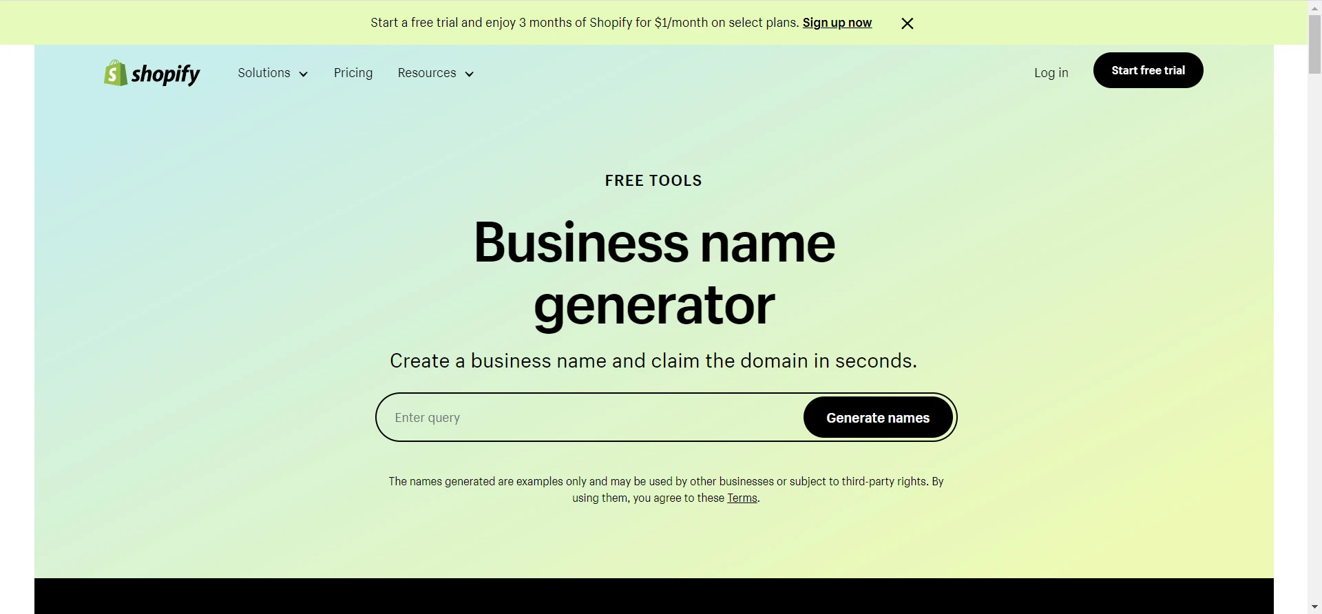 Shopify business name generator to find good store names