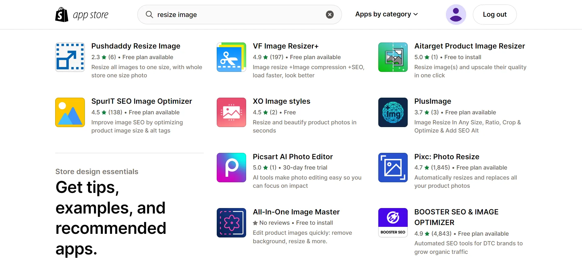 Popular resizing app for Shopify image sizes