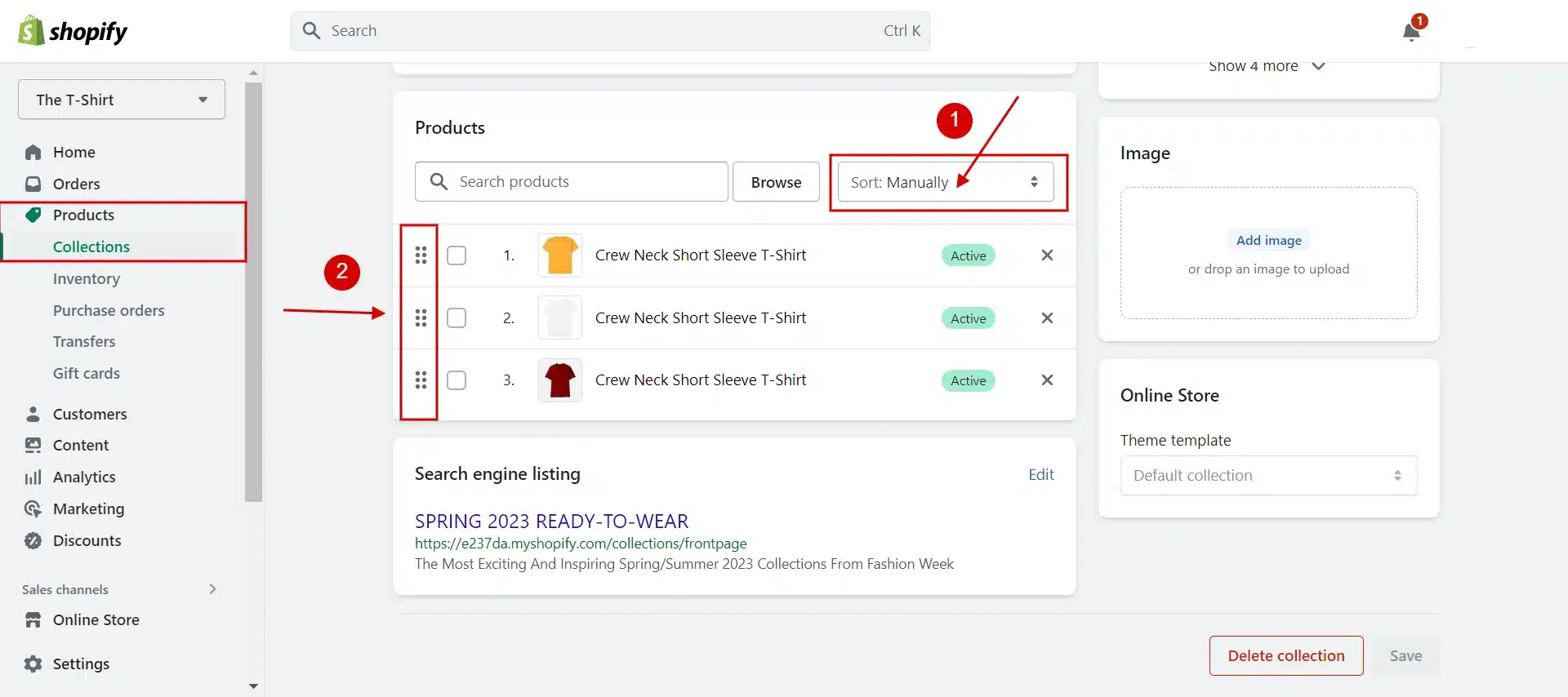 How to manually sort products in Shopify