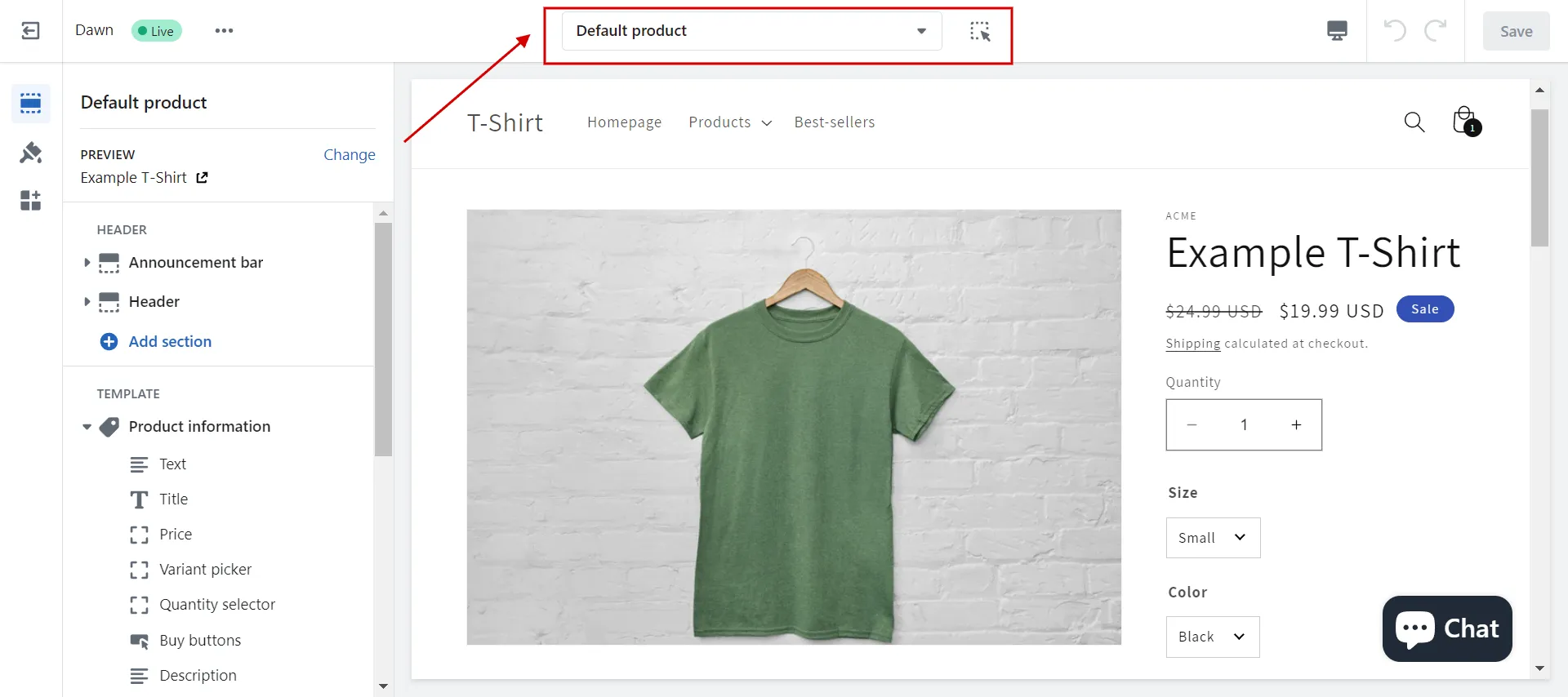 Navigate to your product page.