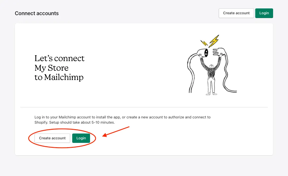  Connect Mailchimp account to Shopify