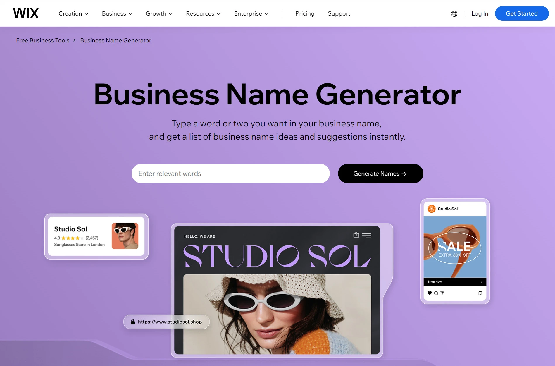 Wix business name generator to find good store names