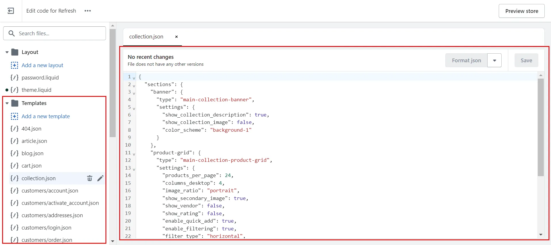 A demo of collection.json for collection page