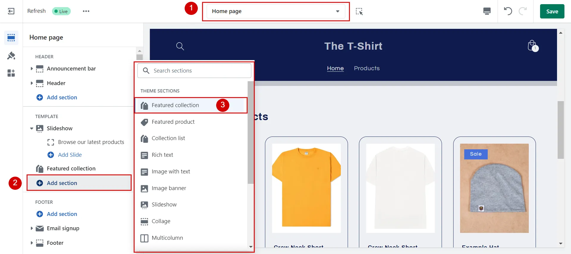 How to display Shopify featured products on homepage