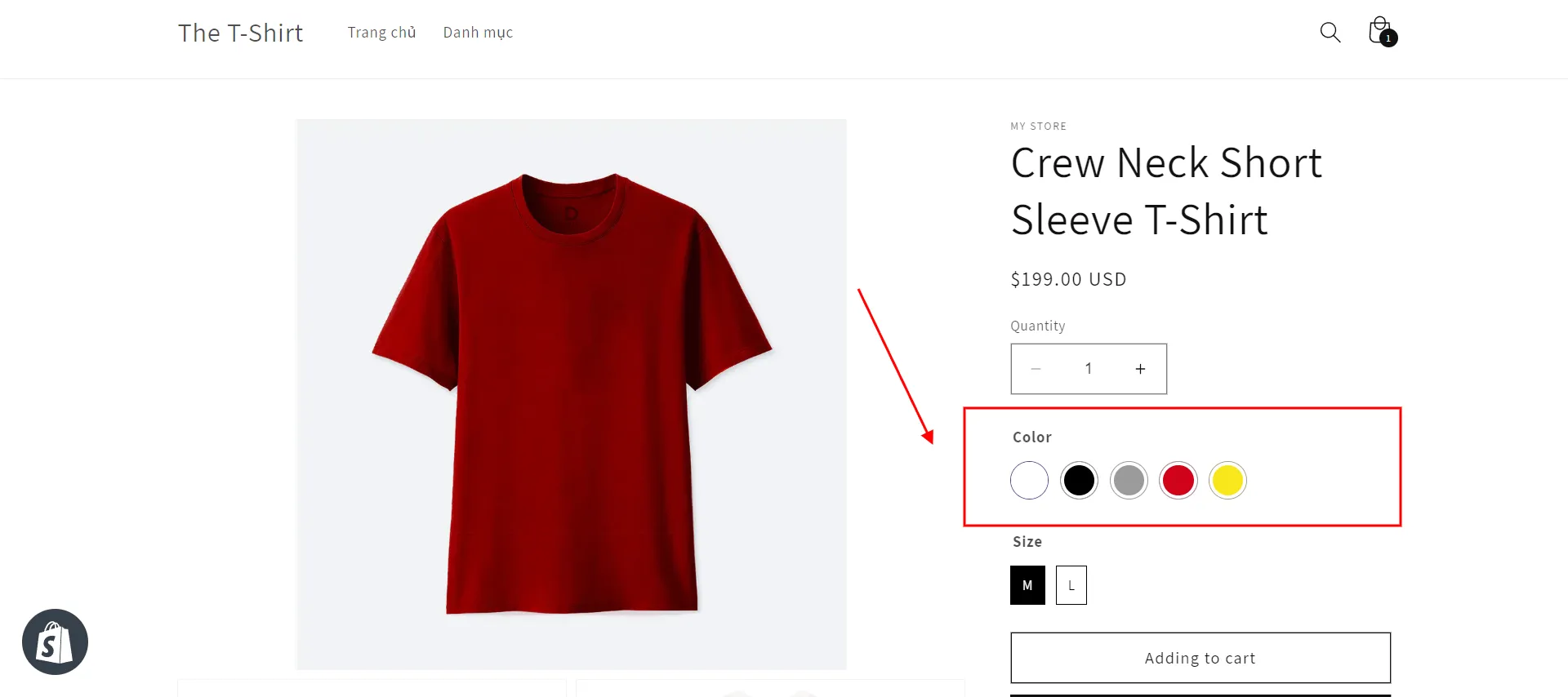 How to add color swatches to Shopify by app