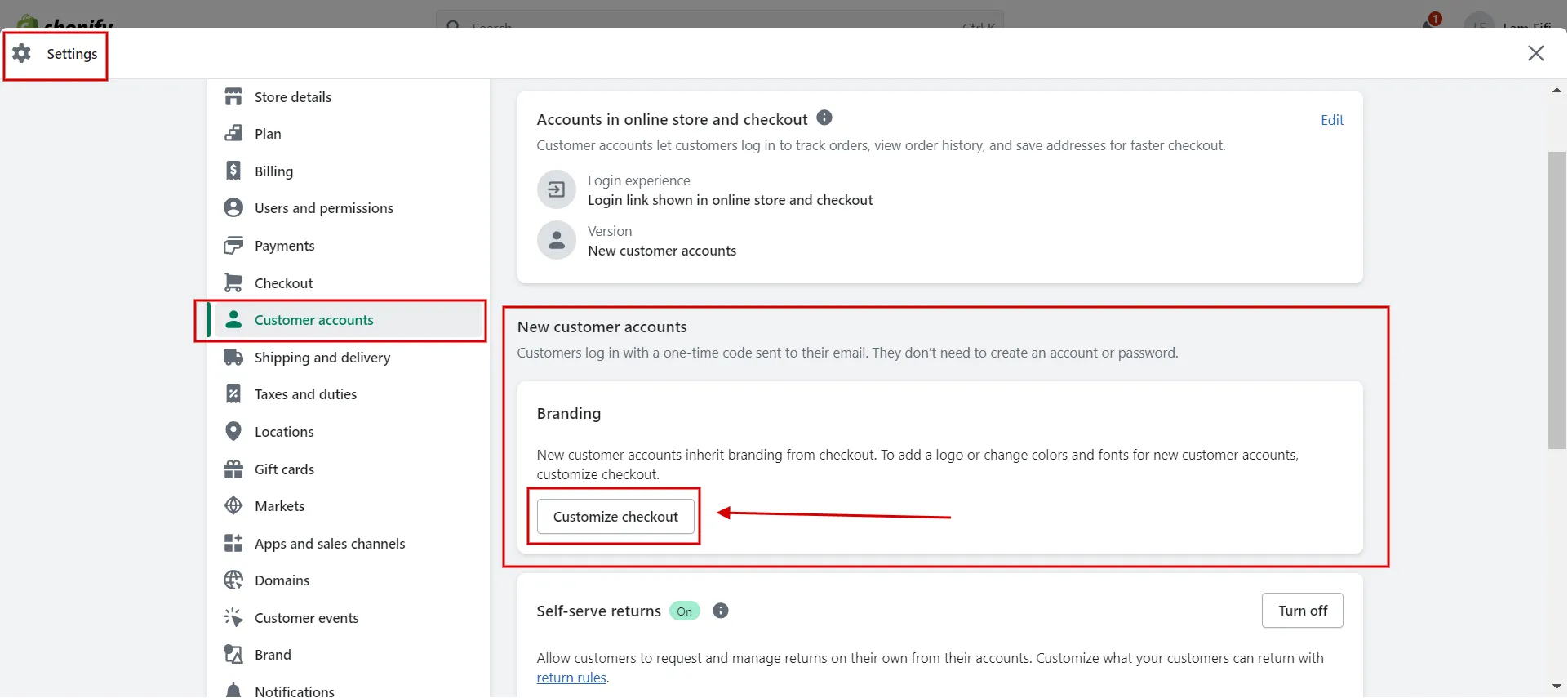 Customize customer account page Shopify 