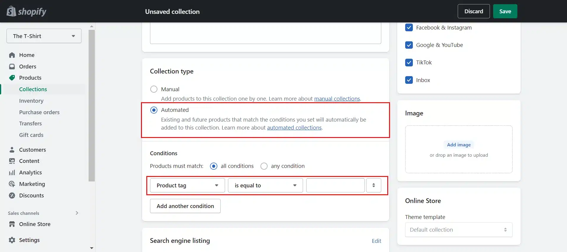 Select automated collection type