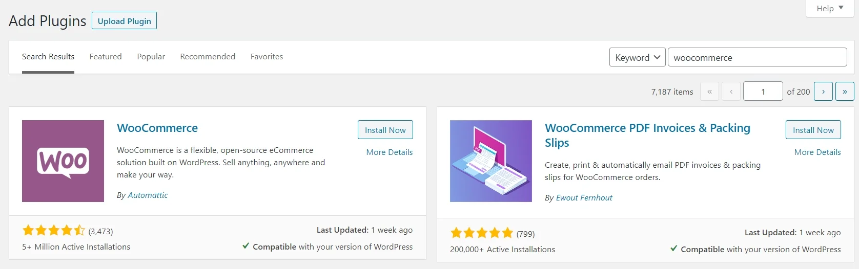 Install WooCommerce on WordPress