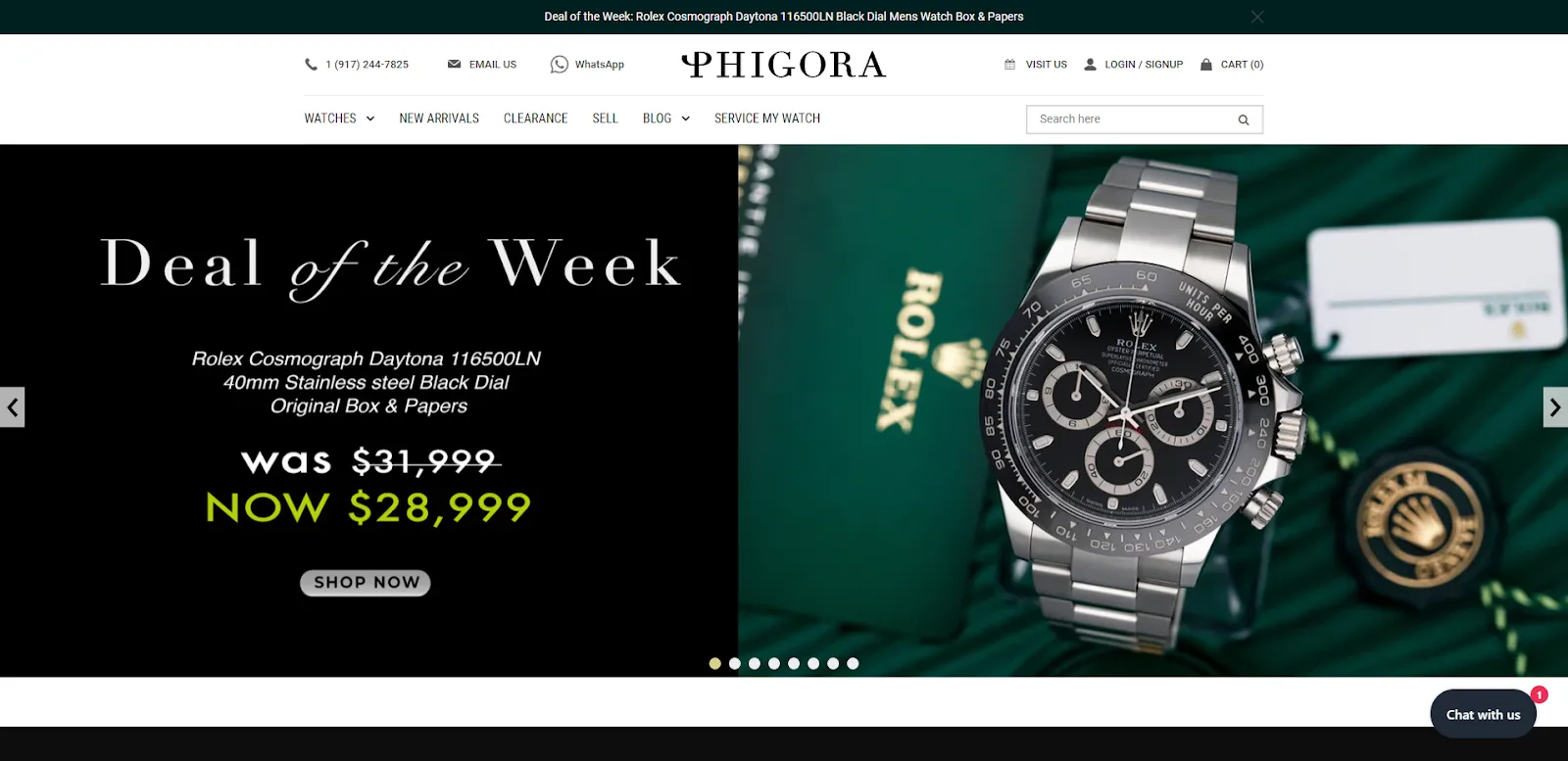 Luxury watch is a popular niche on Shopify