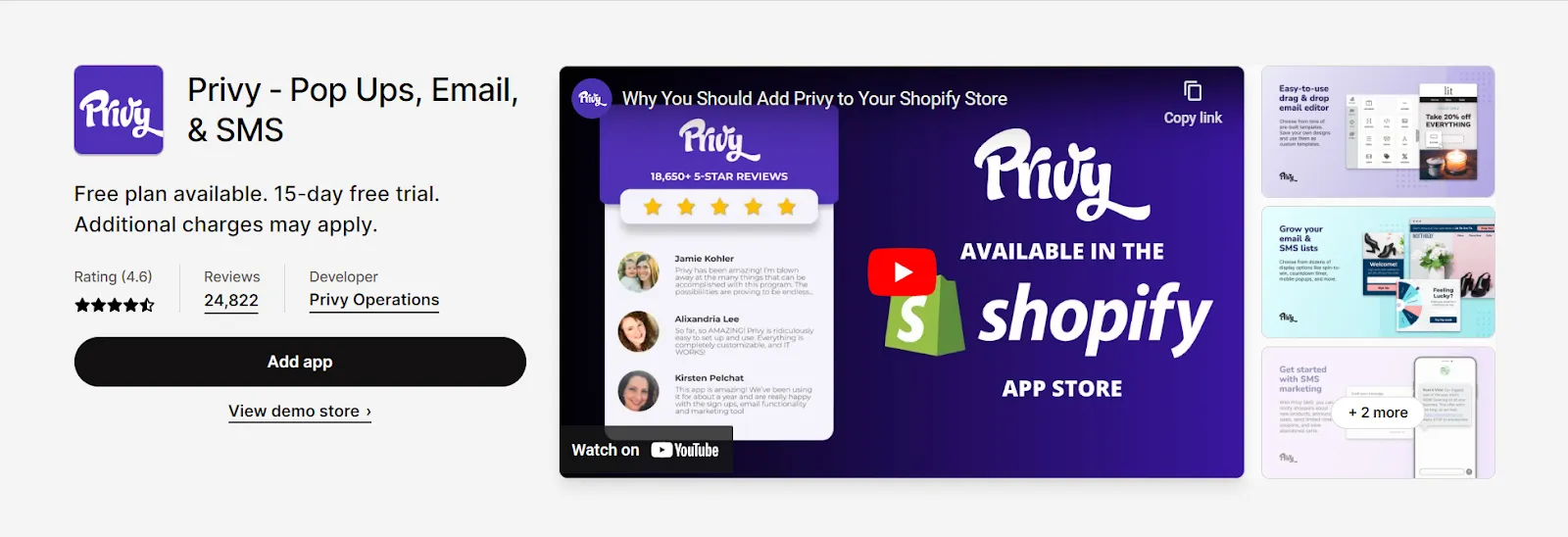 Privy Shopify app
