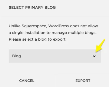 Select Primary Blog