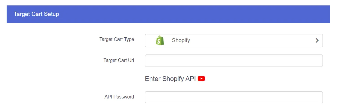 Shopify Target Cart Setup