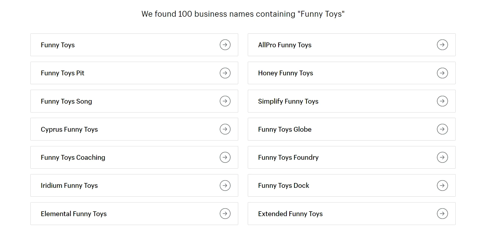 Shopify Name Generator shows results for store names.