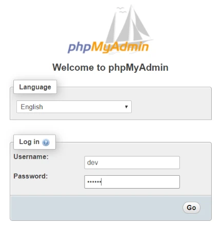 Login via phpMyAdmin