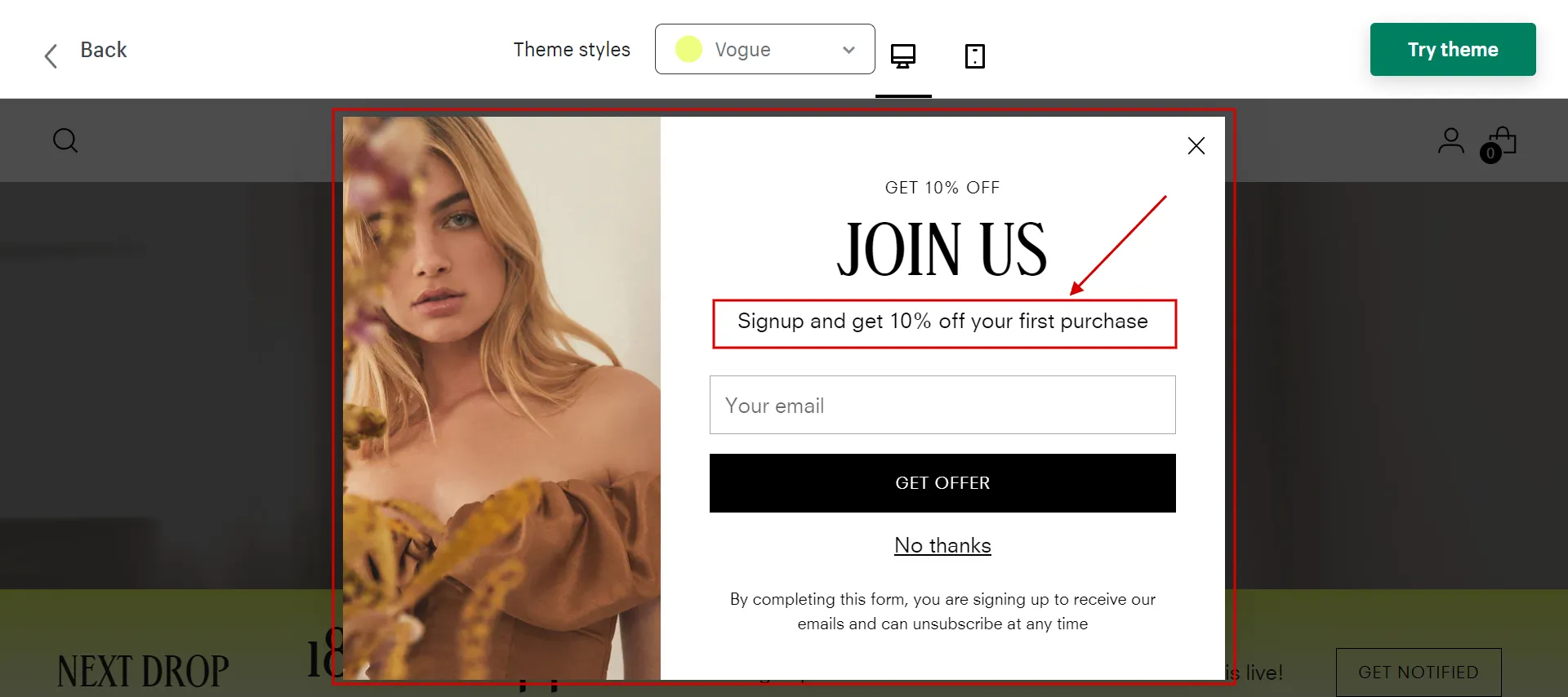 How to increase conversion rate Shopify by using first-time offers
