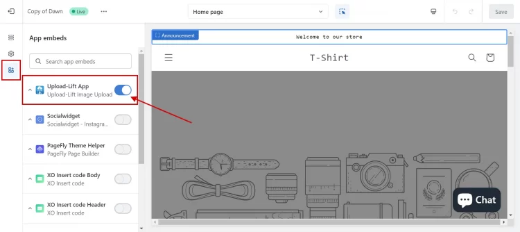 How to turn on Shopify upload image on product page