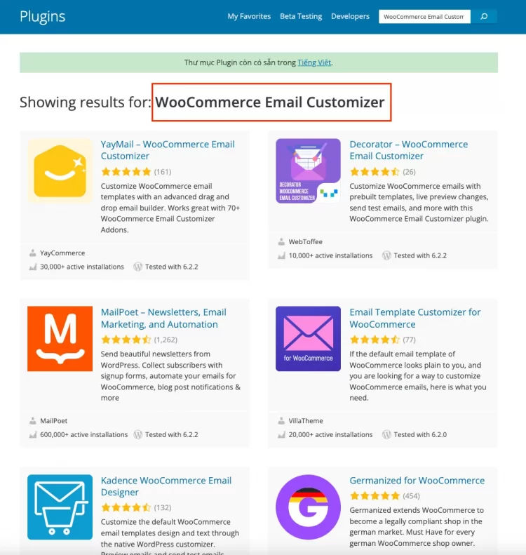 WooCommerce Email Customizer in WordPress Plugins