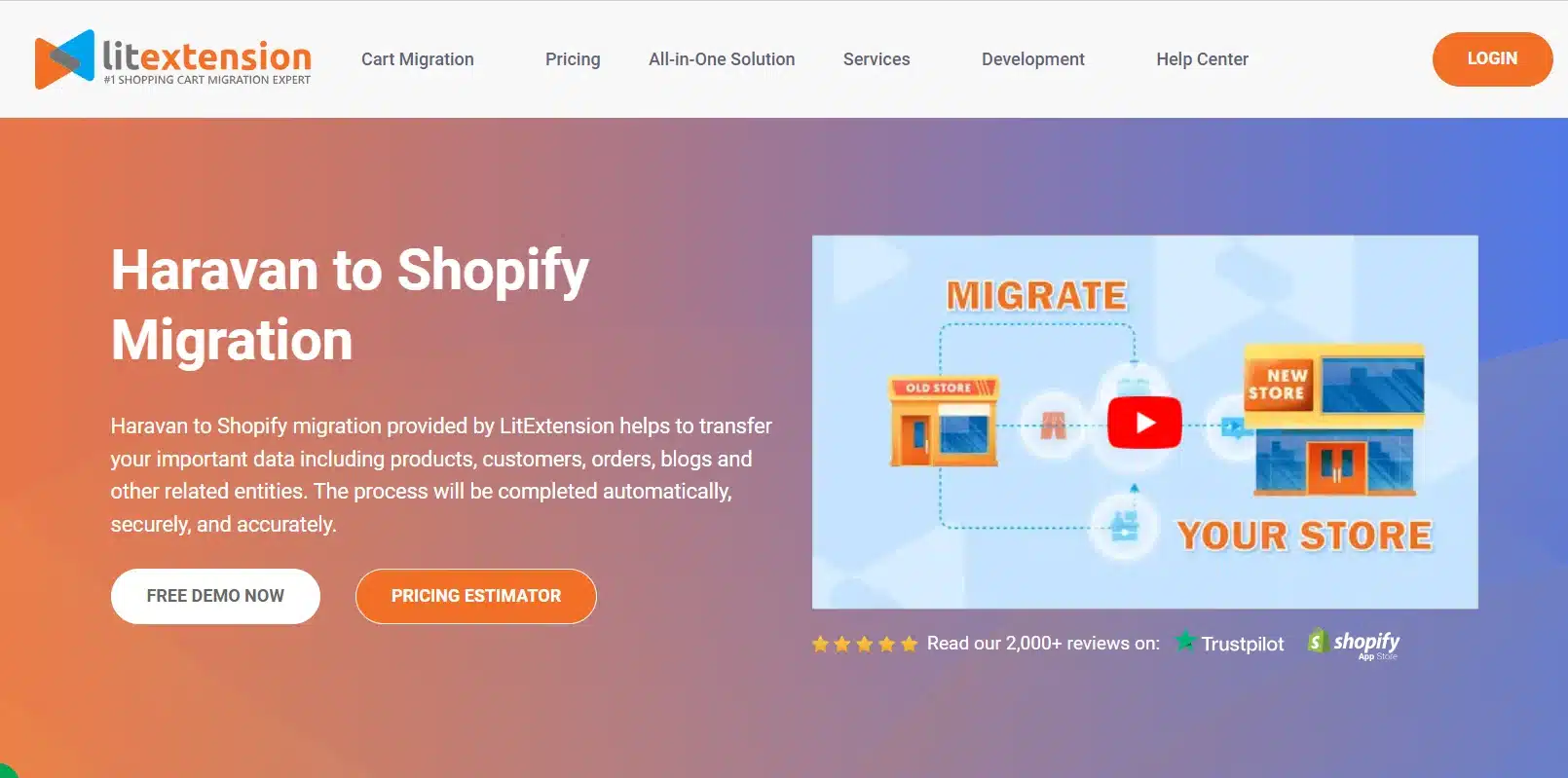 Haravan to Shopify migration