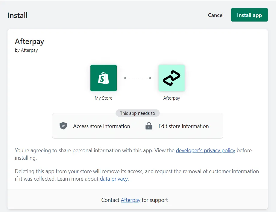 Install third-party payment methods