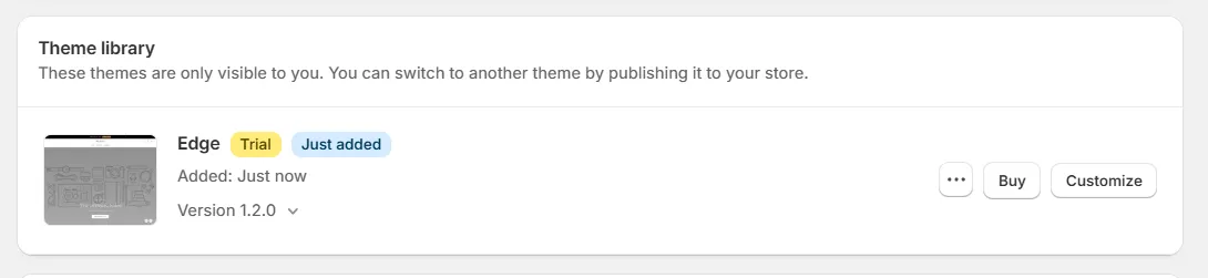 Explore premium theme on trial