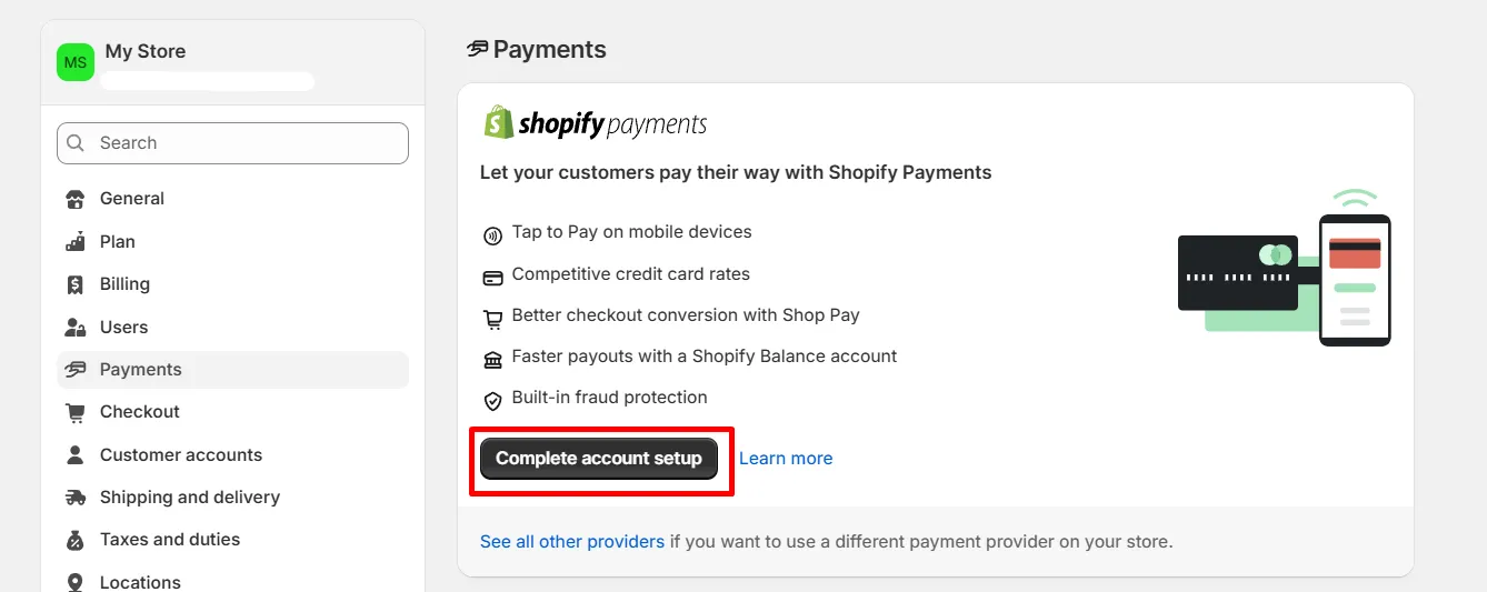 Set up Shopify Payments