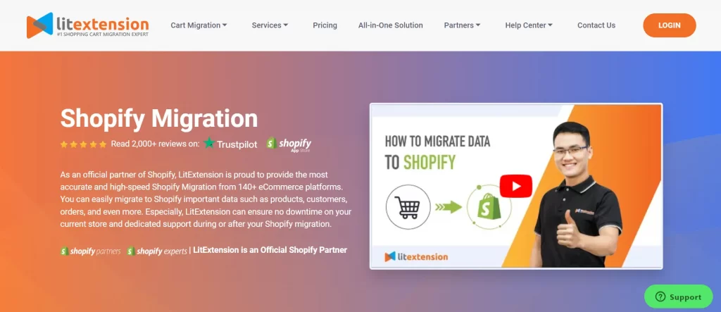 shopify import product: shopify migration with litextension