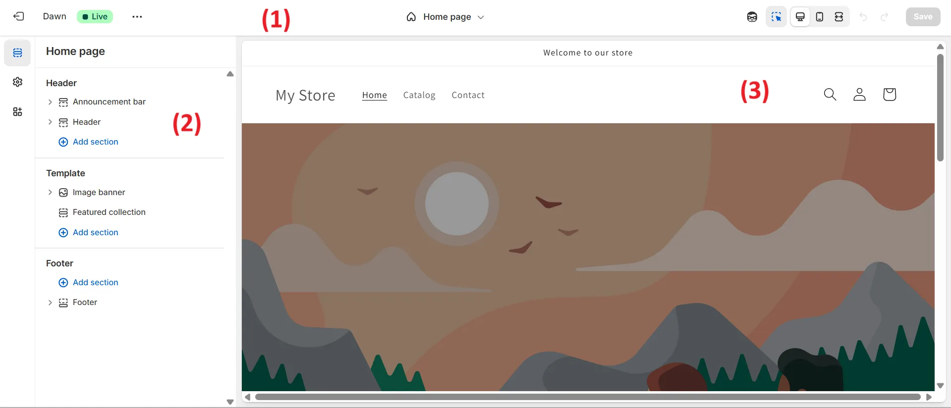 Explore Shopify theme editor