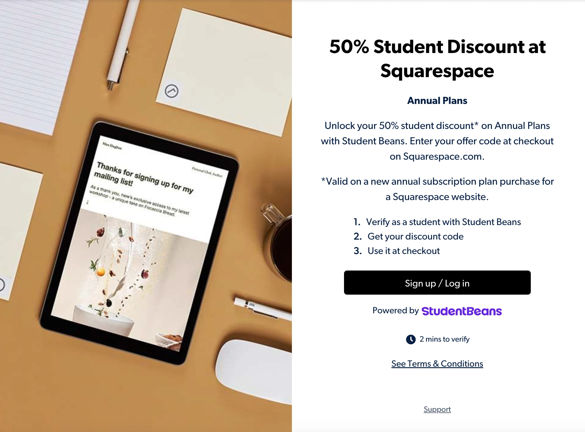Cost of Squarespace for student
