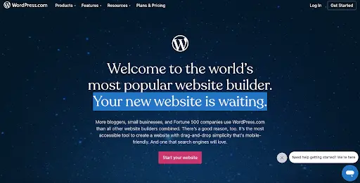 WordPress.com is the cheapest website builder