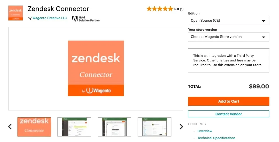 Zendesk is the favored pick among over 85 customer support Magento extensions.