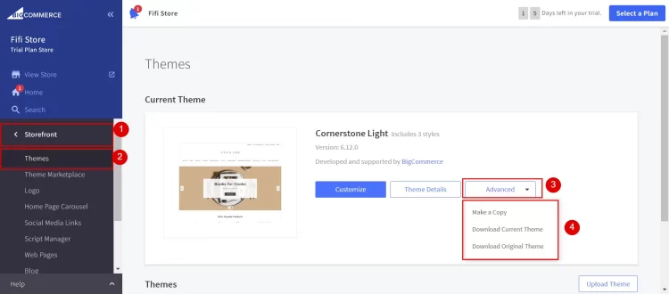 How to back up BigCommerce for theme customizations