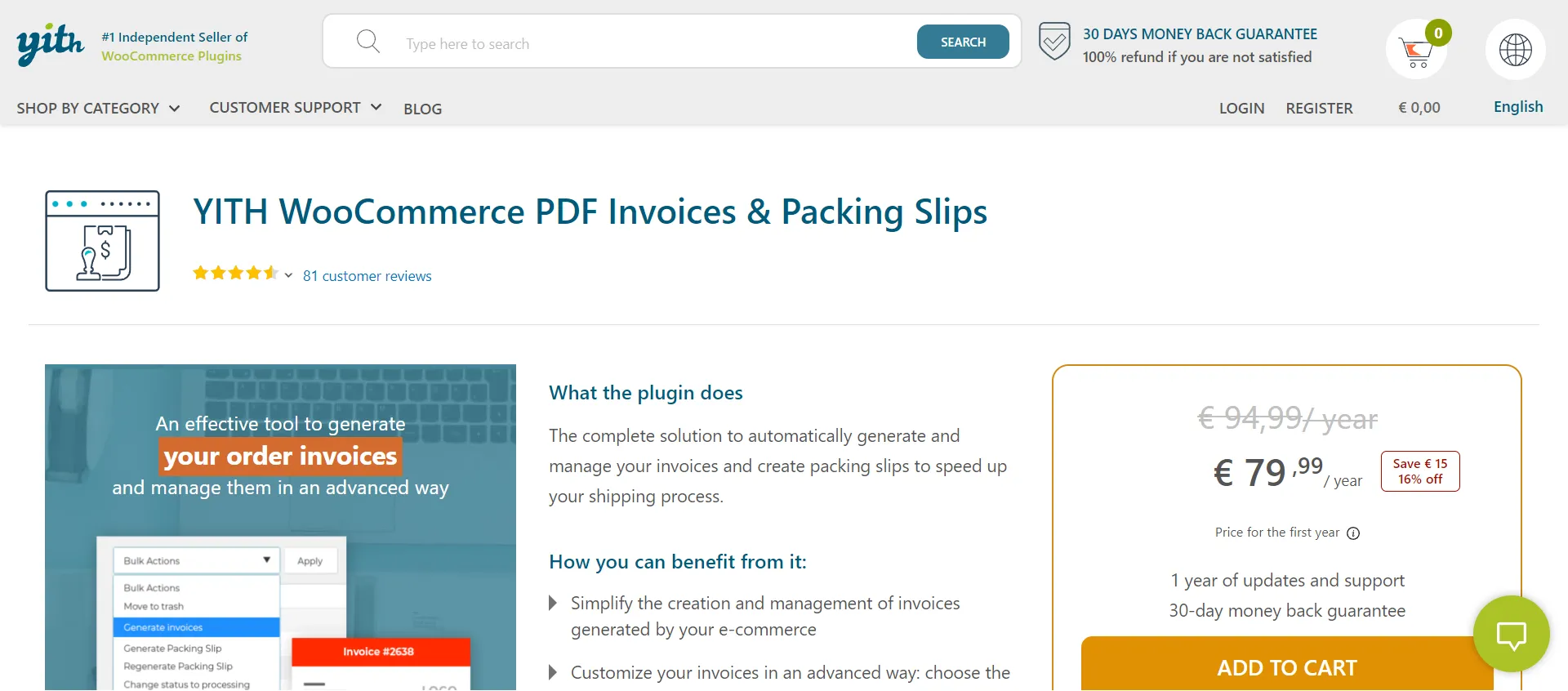 YITH WooCommerce PDF Invoice & Packing Slips