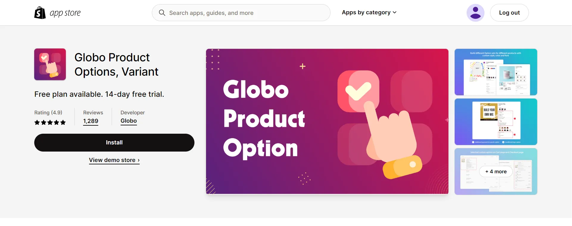 Globo Product Options, Variant