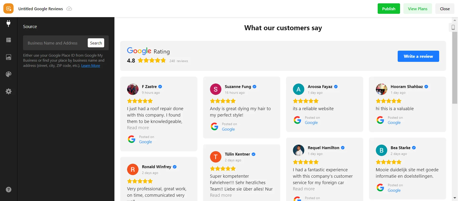 How to add Google reviews to Wix website