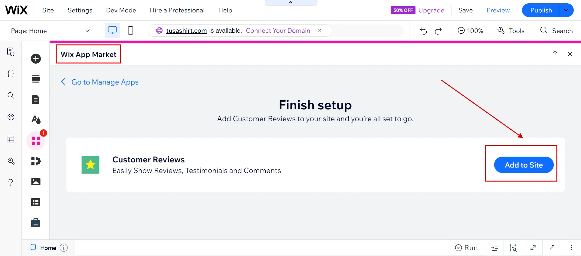 How to add Google reviews to Wix website by app