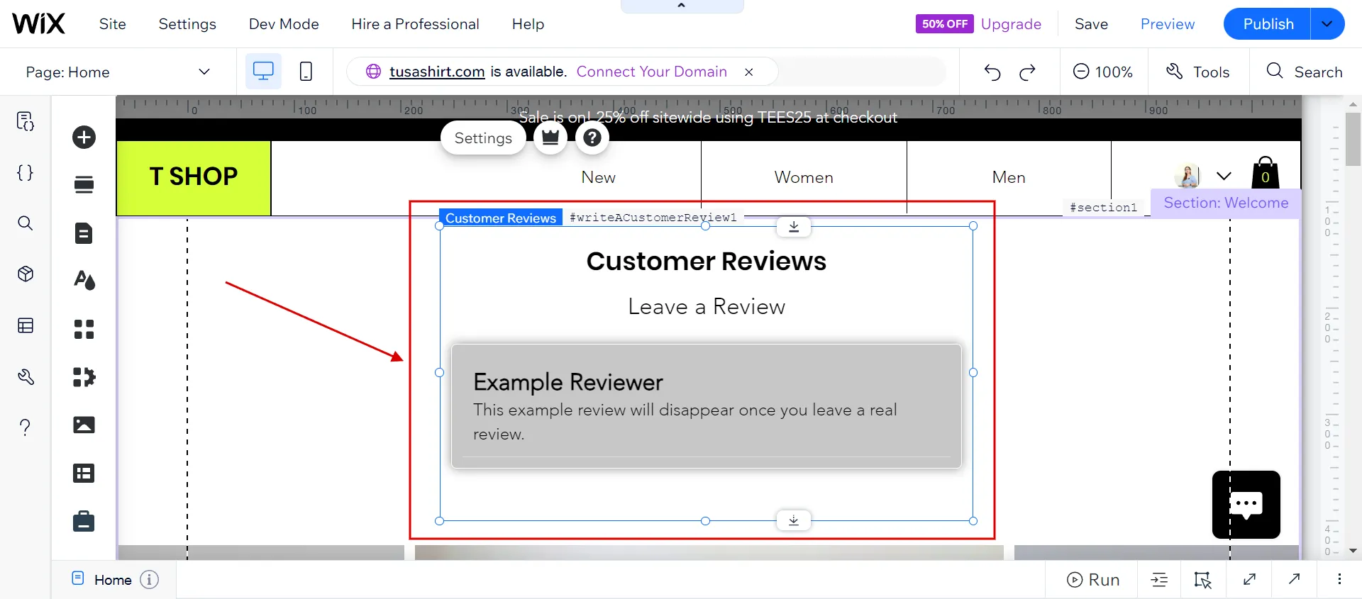 How to customize customer reviews by app
