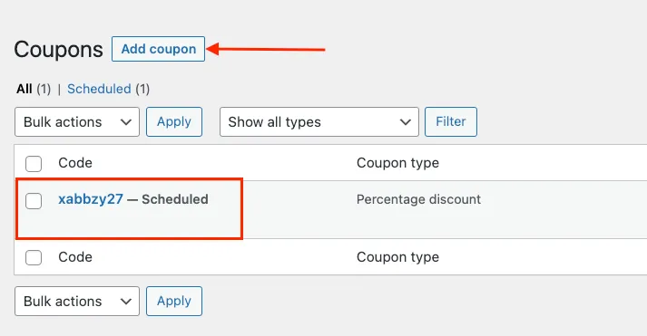 Add a new WooCommerce coupon