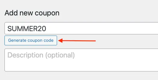 Create coupon code