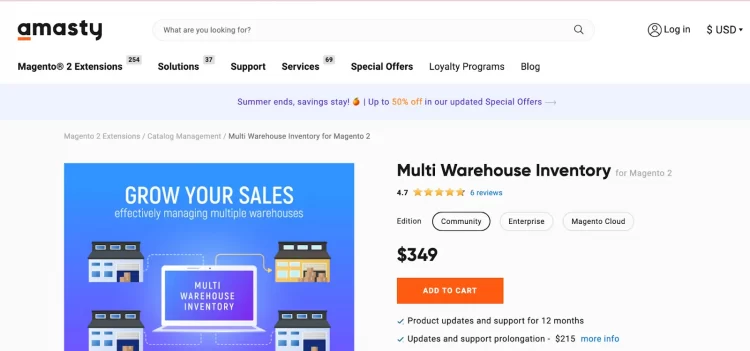 Magento multi source inventory by Amasty