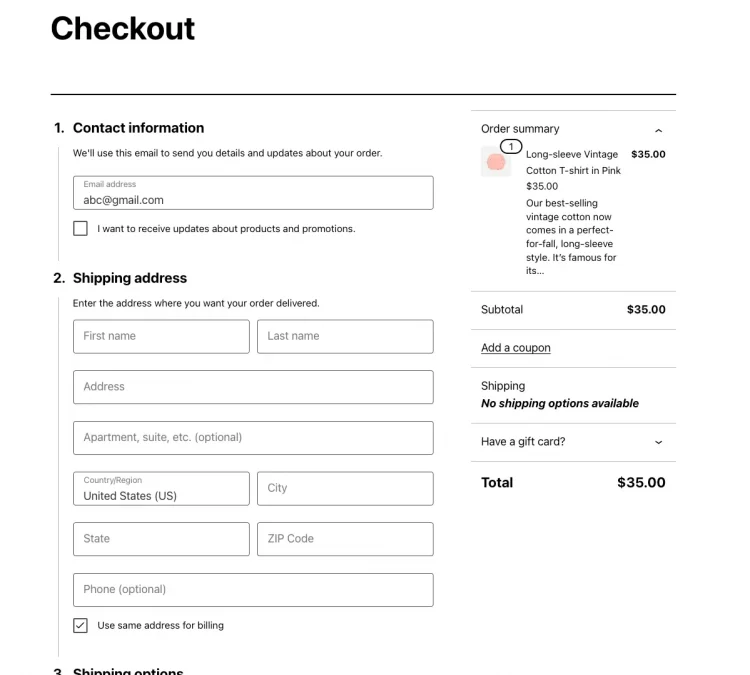 WooCommerce Checkout page example