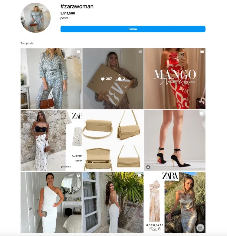  Instagram images with WooCommerce product hashtag