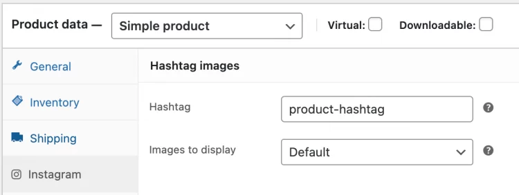 Add Instagram hashtags to WooCommerce products