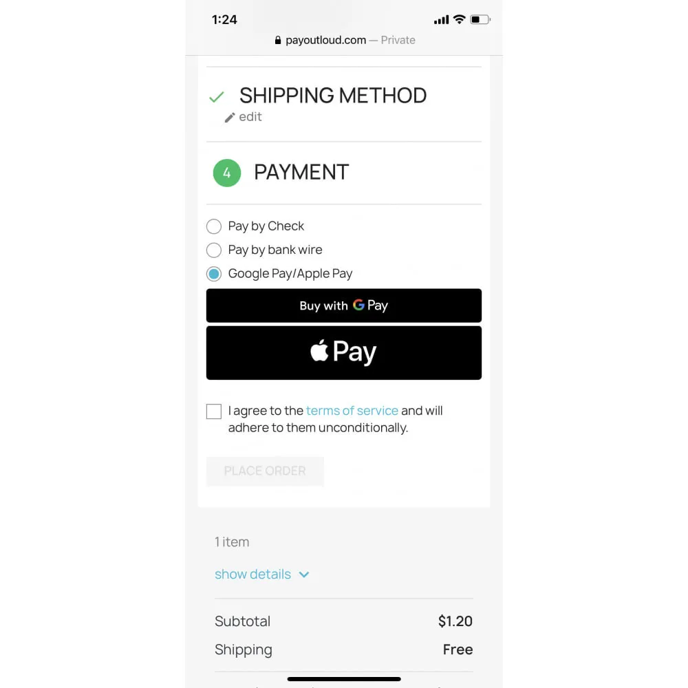 PrestaShop Google Pay