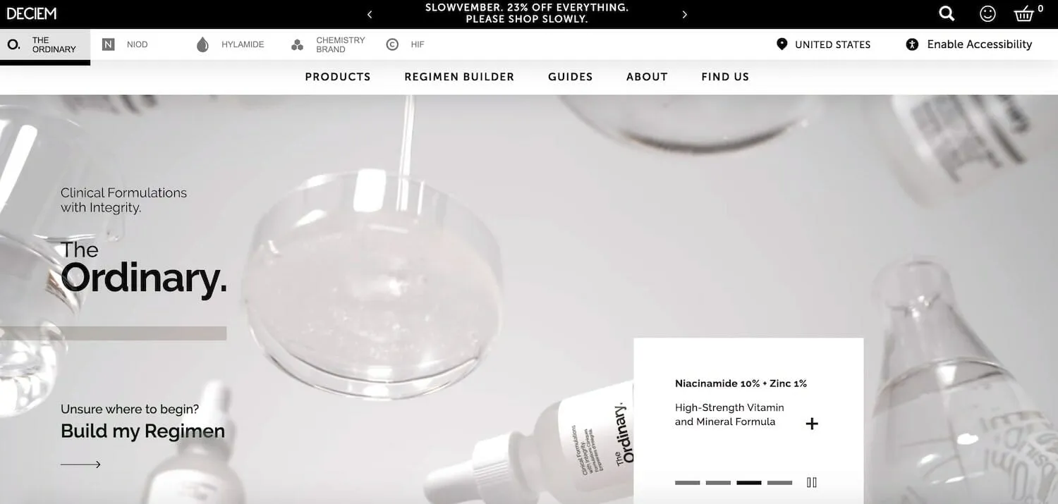 The Ordinary Cyber Monday advertising
